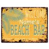 PP4228 BEACH BAR NAME'S Custom Personalized Chic Sign Decor Funny Gift