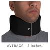 OTC Cervical Collar, Soft Contour Foam, Neck Support Brace, Black Average 3" Depth, Medium