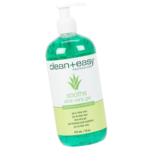 Clean+Easy Soothe Aloe Vera Gel 16 Ounce Pump (473ml) (2 Pack)