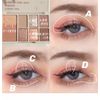 Eyeshadow Palette, Hot Topic on SNS, High Color, No Discarded Colors, Eye Shadow, Glitter, Aishado Palette, Cosmetics, 7 Colors, Daily Use, High Color, Lasting Unique Powder, Cosmetic Tray (02# Mahogany)