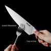 Hecef Kitchen Knife Set 5Pcs Stonewashed Chef Knife Cutlery Set Dishwasher Safe