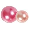 Half Pearls, size 2-8 mm, pink, 140asstd