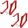 SPARES2GO Universal Lockable Steel Wall Ladder Double & Triple Section Storage Rack Brackets (2 Pairs)