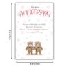 Two Teddies linking arms and a poem Anniversary Card