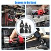 3Pcs 1/4" 3/8" 1/2" Drive Swivel Impact Universal Joint Sockets Adapter Tool Set