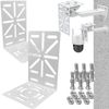 Right Angle Dome Camera Bracket Hardware Universal Wall Ceiling Mount Bracket Security Camera Hardware Surveillance Base 90° Angle Adjustment Hardware Housing White (Set of 2)