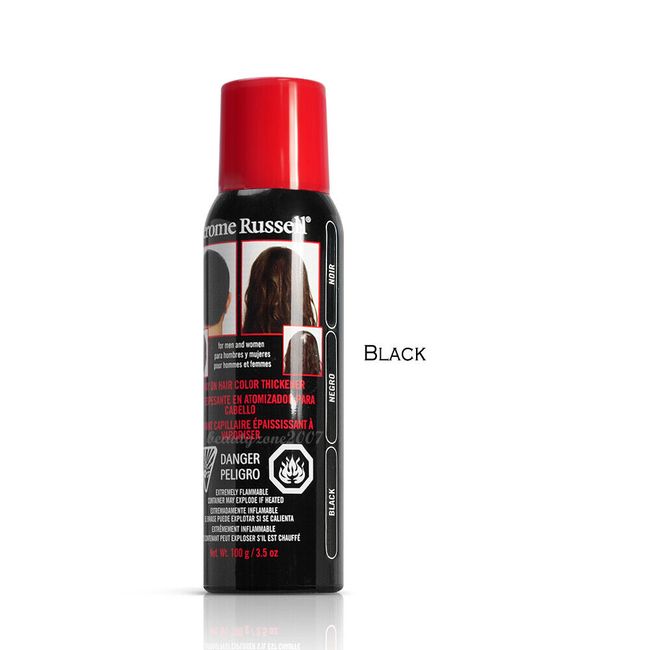 Jerome Russell Spray on Hair Color Thickener - Black 3.5oz