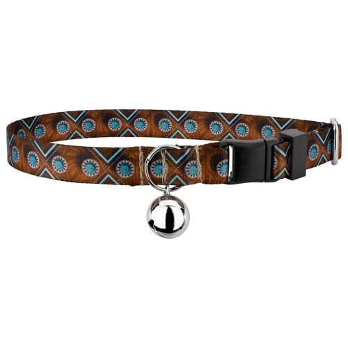 Country Brook Petz - Saddle Up Cat Collar - Country and Western Collection Featuring Rugged Designs
