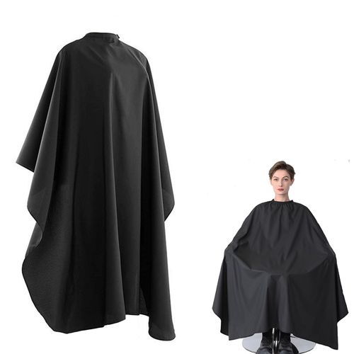 Doyime Hair Apron, Haircut Cape, Hair Color, Cape for Adults, Children, Family Haircut, Hair Dye, Beauty Apron, Hair Salon, Work Apron, Foldable, Adjustable, Professional Haircut Cape, Black, Black