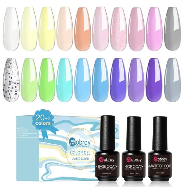 Mobray 20 Colors Gel Nail Polish Set Summer Set