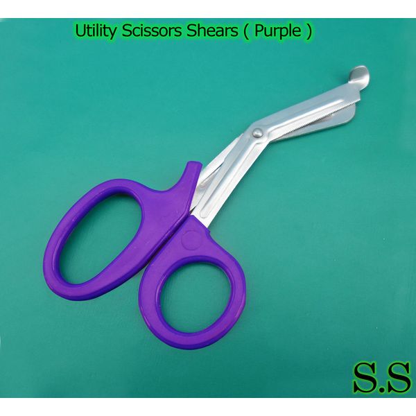 12 PURPLE EMT PARAMEDIC BANDAGE SHEARS EMS SCISSORS 5.5''
