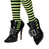"VYNIL WITCH SHOE COVERS WITH BUCKLE AND DECORATION" -