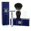 2 Pcs Men's Shaving Set.Comes with Black Badger Shaving Brush & De Safety Razor(Blades Not Included)
