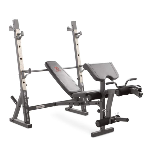 Marcy Olympic Weight Bench for Full-Body Workout MD-857, Grey/Black