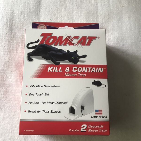 Tomcat Kill & Contain Mechanical Mouse Trap (2-Pack) Never Touch Never See