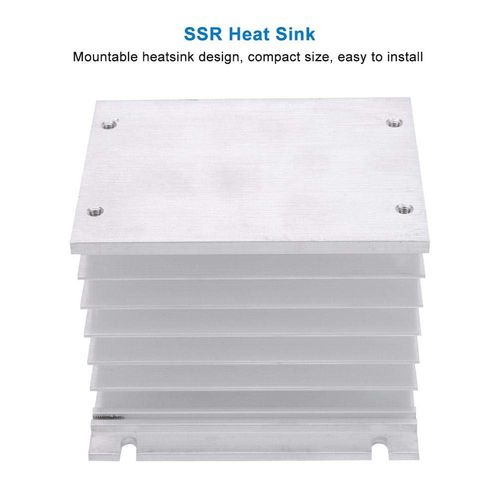 SSR Dissipation, Aluminum Alloy Heat Sink SSR Dissipation for Three Phase Solid State Relay Heatsink Durable and Long Service Life