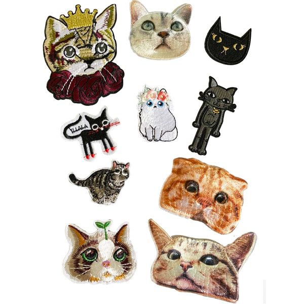 Patch Applique Assortment Iron Embroidery Sequins Decor Wappen Flush (Cat)