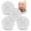 Drink Coaster Set, Monogramed Letter H by McCarter Coasters (4pc)
