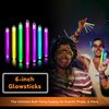 Glow Sticks Bulk - 6" Glow Wands with End Caps & Lanyards - Glow Stick Glow Party Accessories for Celebrations, Birthdays, Festival Accessories & More - Glow Fever by Party Dragon - Mixed, 50ct