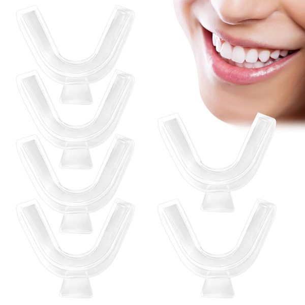 6Pcs Teeth Whitening Mouth Trays Teeth Mould Guards Moldable Teeth Trays Thermoplastic Teeth Guards Dental Oral Care Kit for Teeth Whitening Teeth Bleaching Teeth Grinding Teeth Protecting