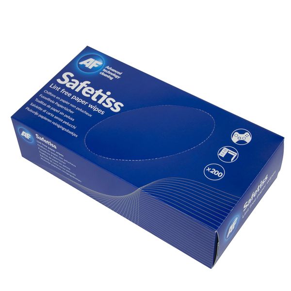 AF Safetiss Wipes Cleaning Paper Absorbent Single-ply Lint-free Ref STI200 [Pack of 200]