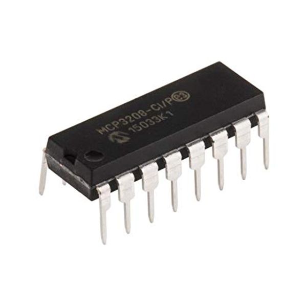 Microchip 12-bit ADC SPI 16-Pin PDIP MCP3208-CI/P 5 Pack