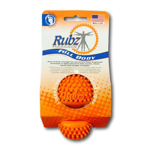 Due North Foot Rubz Full Body Massage Tool, Orange