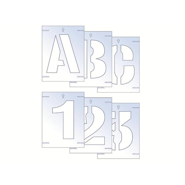Scan SCA9403 Reusable Letter and Numbers Stencil Kit 25 mm