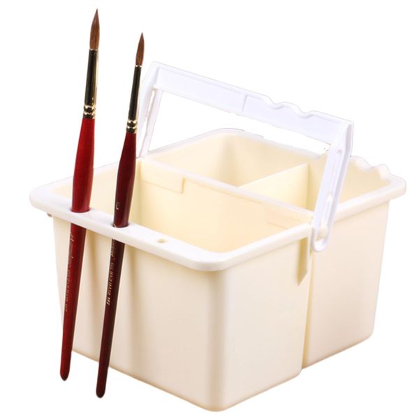 Asdays Brush Wash Bucket Brush, Painting, Brush Washer, Compact Paint Brush Washer (2 in 1)