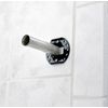 Moen Brushed Nickel 5-Foot Curved Fixed Mount Shower Curtain Rod with Pivoting Flanges, CSR2165BN