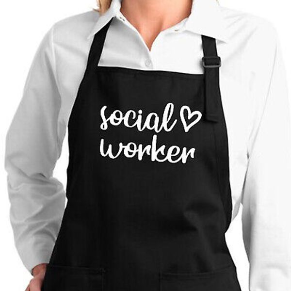 Social Worker Gift Mental Health Matters Social Work Love Heart Cooking Apron