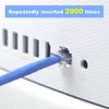 VCE RJ45 Connector Gold-plated 50 Pack, Pass Through Cat6 Connectors Network Plugs Ethernet Plug for Cat6/Cat5/Cat5e UTP Solid & Stranded Network Cable
