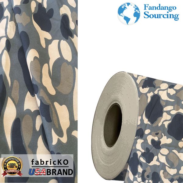 Pet Bed Cotton Twill Fabric in Printed Army Camouflage. Your pet will love u4it.