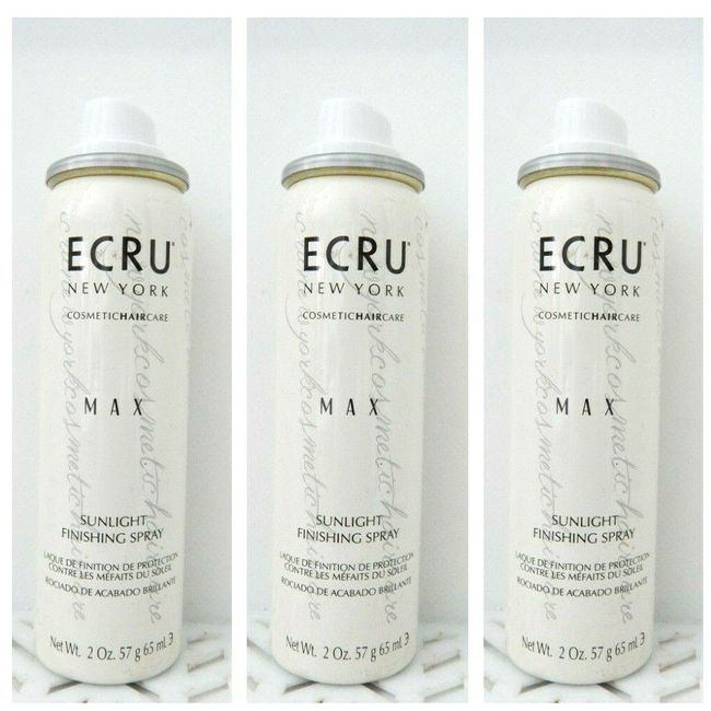 3 Ecru New York Cosmetic Hair Care MAX SUNLIGHT FINISHING SPRAY 2 oz Each (132)