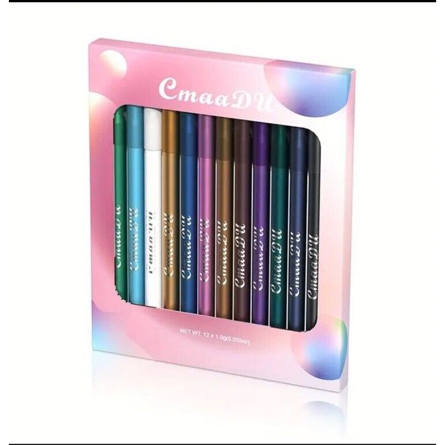 Cmaa DU Silk 12 Metallic Matte Highly Pigmented Rich Eyeshadows/Eyeliners