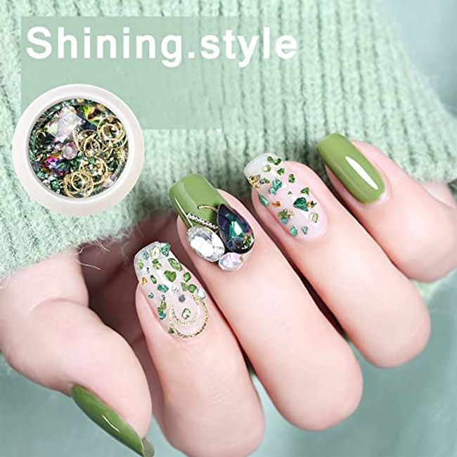 Nail Crystals Rhinestones Nail Art Rhinestones Gems with Diamond Painting  for Nails Decoration - style 2