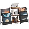 Modern Record Player Stand with Vinyl Holder Display Shelf End table for Bedroom