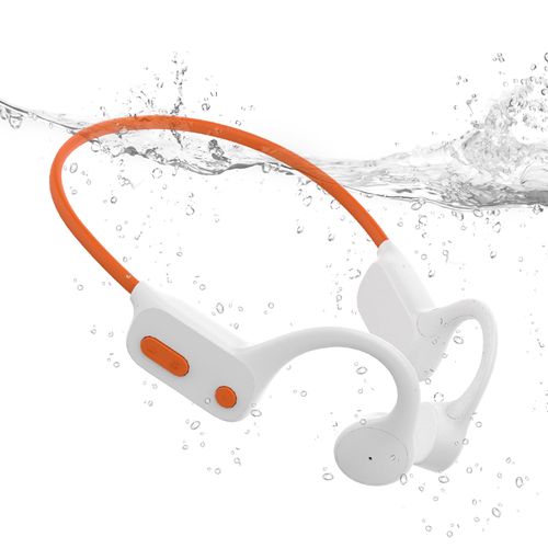 Tayogo Swimming Headphones, IPX68 Waterproof Bone Conduction Headphone Bluetooth 5.4, Open Ear Headset,32G of MP3 Player, Running, Cycling, Earbuds Underwater White