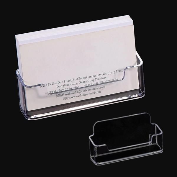 Acrylic Clear Desktop Business Card Holder Shelf Box