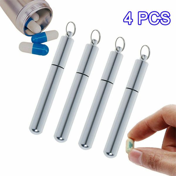 4X Bottle Drug Case Toothpick Dispenser For Pill/Vitamin/Fish Oil/Supplement