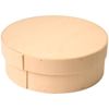 Unpainted White Wood Material Thin Round Box SSS 543-8217