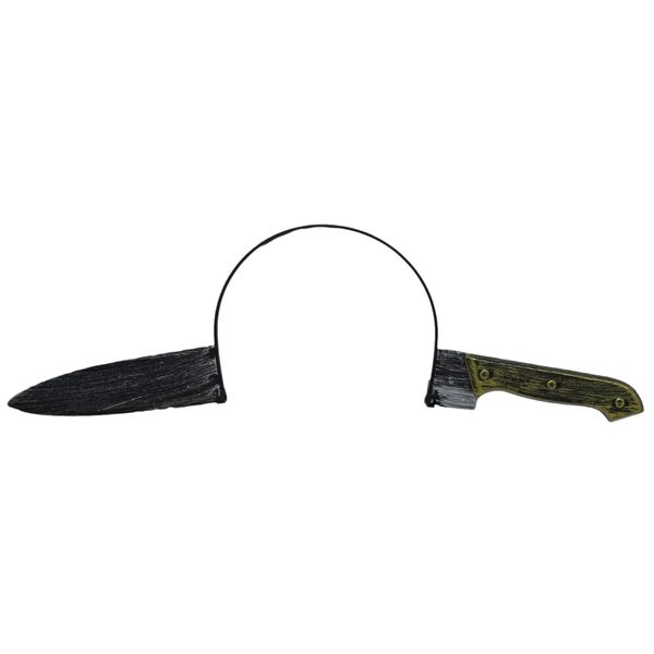 Jacobson Hat Company Kitchen Butcher Knife Headband Adult Costume, Gray, Adjustable