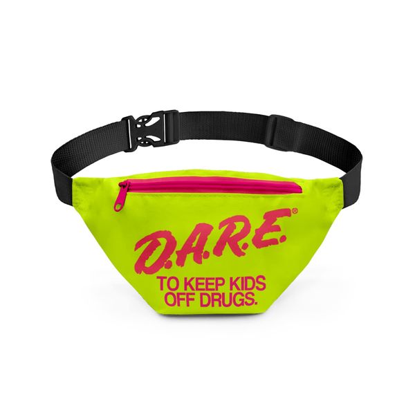 Tipsy Elves DARE Fanny Pack with Adjustable Belt and 3 Zippered Pockets - Neon Fanny Pack - Includes Discreet Hidden Zipper Pocket for Storing Valuables (Neon Green)