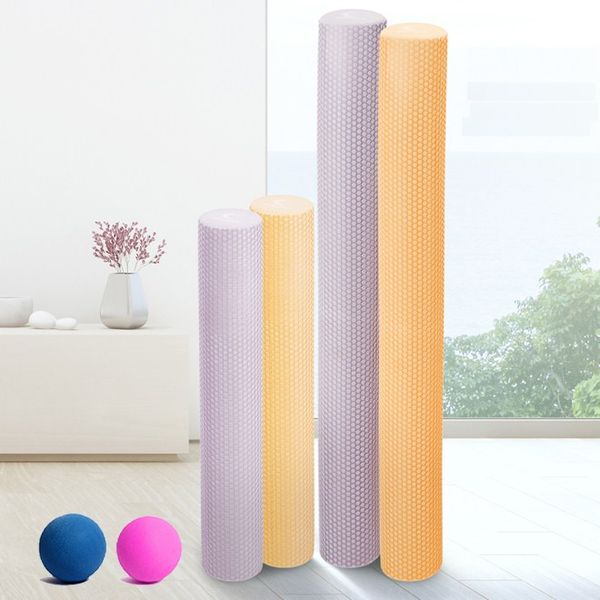 Slim foam roller + massage ball 10cm thin foam roller, purple