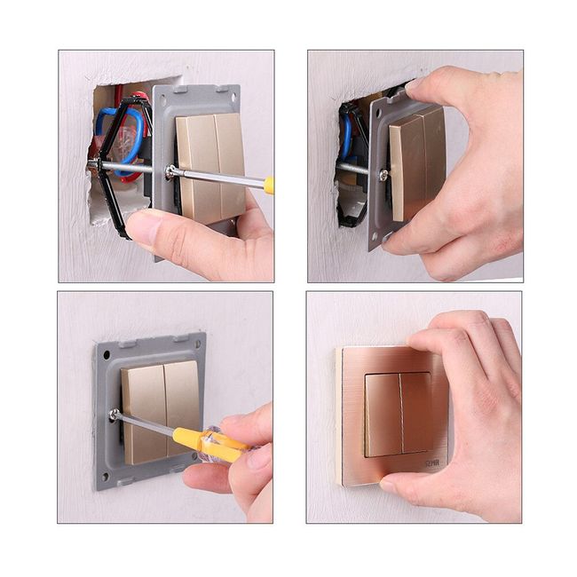 SANDIY Wall Box Repair Tool Electrical Light Switch Socket Junction Stash  Bottom Boxes Repairer 118 Type Cassette Embedded Installation Maintenance