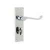 Victorian Scroll Bathroom Door Handles 150 x 40mm Polished Chrome