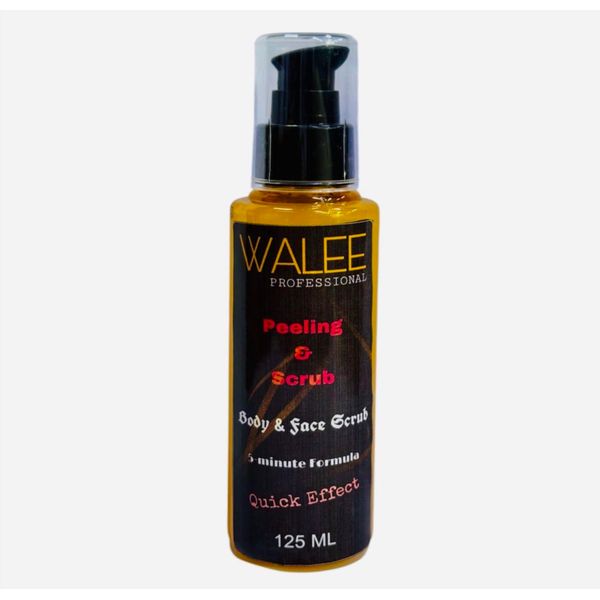 Walee Professional Peeling & Scrub, Face & Body Scrub, 5-Minute Formula, Quick Effect 125ml