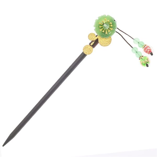 MIAO WU Japanese Women Handmade Wooden Hairpin Hair Stick, Traditional Kimono Ornaments Headwear, Retro Ancient Hanfu Hair Accessories