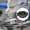 sourcing map 6pcs Star Knobs M8 Female Thread 38mm 6-Point Plastic Head Brass Insert Through Hole Screw-in Threaded Hand Knob Clamping Handle, Black