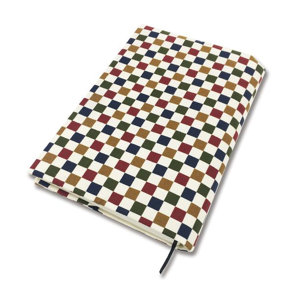 Book Cover, B6, Tankobon Size, Single Book, Adjustable Size, Reading, Made in Japan, Bookmark Included, Japanese Goods, Stylish, Gift, Checkered, B6, Tankobon Size, Single Row